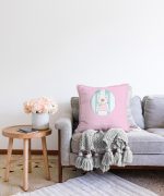 Welcome Baby Shower Temalı Sevimli Ayıcık Çocuk Odası Raşel Kadife Yastık Kırlent Kılıfı Realhomes