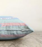 Mavi Çizgili Baby Shower Çocuk Odası Raşel Kadife Yastık Kırlent Kılıfı Realhomes