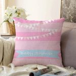 - Sonil-K-4810-Gorsel1 - Realhomes  Pembe Çizgili Baby Shower Çocuk Odası Raşel Kadife Yastık Kırlent Kılıfı Realhomes