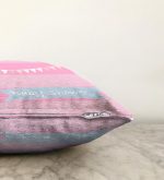 - Sonil-K-4810-Gorsel3 - Realhomes  Pembe Çizgili Baby Shower Çocuk Odası Raşel Kadife Yastık Kırlent Kılıfı Realhomes