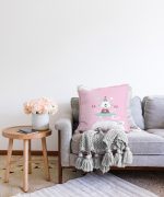 Sevimli Sirk Tavşanı Çocuk Odası Raşel Kadife Yastık Kırlent Kılıfı Realhomes