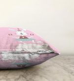 Sevimli Sirk Tavşanı Çocuk Odası Raşel Kadife Yastık Kırlent Kılıfı Realhomes