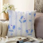 - Sonil-K-4818-Gorsel1 - Realhomes  Mavi Sevimli Fil Temalı Çocuk Odası Raşel Kadife Yastık Kırlent Kılıfı Realhomes