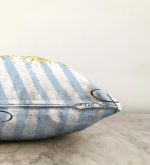 - Sonil-K-4827-Gorsel3 - Realhomes  Mavi Beyaz Çizgili Sarı Puanlı Temalı Çocuk Odası Raşel Kadife Yastık Kırlent Kılıfı Realhomes