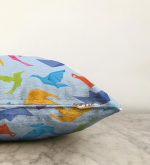 - Sonil-K-4832-Gorsel3 - Realhomes  Realhomes Mavi Zeminli Origami Sanatı Dijital Baskılı Modern Raşel Kadife Yastık Kılıfı Realhomes