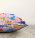 - Sonil-K-4833-Gorsel3 - Realhomes  Realhomes Pembe Zeminli Origami Sanatı Dijital Baskılı Modern Raşel Kadife Yastık Kılıfı Realhomes