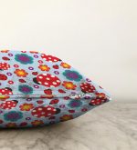 - Sonil-K-4837-Gorsel3 - Realhomes  Realhomes Mavi Zeminde Uğurböceği Dijital Baskılı Modern Raşel Kadife Yastık Kılıfı Realhomes