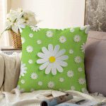 - Sonil-K-4840-Gorsel1 - Realhomes  Realhomes Papatya Desenli Dijital Baskılı Modern Raşel Kadife Yastık Kılıfı Realhomes