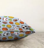 Realhomes Spor Topları Dijital Baskılı Modern Raşel Kadife Yastık Kılıfı Realhomes