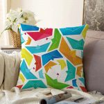 - Sonil-K-4848-Gorsel1 - Realhomes  Realhomes Origami Gemiler Dijital Baskılı Modern Raşel Kadife Yastık Kılıfı Realhomes