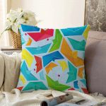 - Sonil-K-4850-Gorsel1 - Realhomes Realhomes Origami Gemiler Dijital Baskılı Modern Raşel Kadife Yastık Kılıfı Realhomes