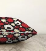 Realhomes Spor Topları Dijital Baskılı Modern Raşel Kadife Yastık Kılıfı Realhomes