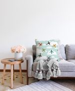 - Sonil-K-4857-Gorsel2 - Realhomes  Realhomes Uçak Desenli Bulutlar Dijital Baskılı Modern Raşel Kadife Kırlent Kılıfı Realhomes