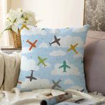 - Sonil-K-4859-Gorsel1 - Realhomes Realhomes Uçak Desenli Bulutlar Dijital Baskılı Modern Raşel Kadife Kırlent Kılıfı Realhomes