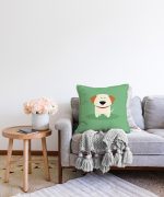 Realhomes Köpek Desenli Dijital Baskılı Modern Raşel Kadife Kırlent Kılıfı Realhomes