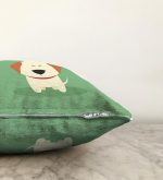 Realhomes Köpek Desenli Dijital Baskılı Modern Raşel Kadife Kırlent Kılıfı Realhomes