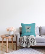 Realhomes Köpek Desenli Dijital Baskılı Modern Raşel Kadife Kırlent Kılıfı Realhomes