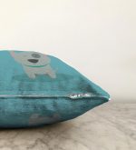 Realhomes Köpek Desenli Dijital Baskılı Modern Raşel Kadife Kırlent Kılıfı Realhomes