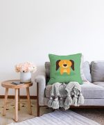 Realhomes Köpek Desenli Dijital Baskılı Modern Raşel Kadife Kırlent Kılıfı Realhomes