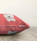 - Sonil-K-4867-Gorsel3 - Realhomes  Realhomes Köpek Desenli Dijital Baskılı Modern Raşel Kadife Kırlent Kılıfı Realhomes