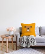 - Sonil-K-4868-Gorsel2 - Realhomes  Realhomes Köpek Desenli Dijital Baskılı Modern Raşel Kadife Kırlent Kılıfı Realhomes