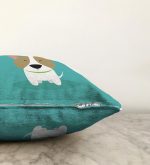 - Sonil-K-4869-Gorsel3 - Realhomes  Realhomes Köpek Desenli Dijital Baskılı Modern Raşel Kadife Kırlent Kılıfı Realhomes