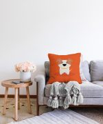 - Sonil-K-4871-Gorsel2 - Realhomes  Realhomes Köpek Desenli Dijital Baskılı Modern Raşel Kadife Kırlent Kılıfı Realhomes