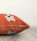 - Sonil-K-4871-Gorsel3 - Realhomes  Realhomes Köpek Desenli Dijital Baskılı Modern Raşel Kadife Kırlent Kılıfı Realhomes