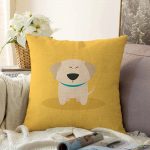 - Sonil-K-4875-Gorsel1 - Realhomes  Realhomes Köpek Desenli Dijital Baskılı Modern Raşel Kadife Kırlent Kılıfı Realhomes