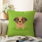 - Sonil-K-4877-Gorsel1 - Realhomes Realhomes Köpek Desenli Dijital Baskılı Modern Raşel Kadife Kırlent Kılıfı Realhomes