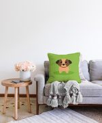 - Sonil-K-4877-Gorsel2 - Realhomes Realhomes Köpek Desenli Dijital Baskılı Modern Raşel Kadife Kırlent Kılıfı Realhomes