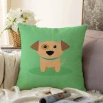 - Sonil-K-4883-Gorsel1 - Realhomes Realhomes Köpek Desenli Dijital Baskılı Modern Raşel Kadife Kırlent Kılıfı Realhomes