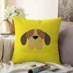 - Sonil-K-4884-Gorsel1 - Realhomes Realhomes Köpek Desenli Dijital Baskılı Modern Raşel Kadife Kırlent Kılıfı Realhomes