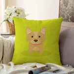 - Sonil-K-4885-Gorsel1 - Realhomes  Realhomes Köpek Desenli Dijital Baskılı Modern Raşel Kadife Kırlent Kılıfı Realhomes