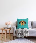 Realhomes Köpek Desenli Dijital Baskılı Modern Raşel Kadife Kırlent Kılıfı Realhomes