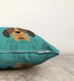 Realhomes Köpek Desenli Dijital Baskılı Modern Raşel Kadife Kırlent Kılıfı Realhomes