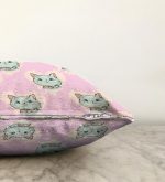 Realhomes Kedi Desenli Dijital Baskılı Modern Raşel Kadife Kırlent Kılıfı Realhomes