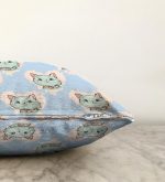 Realhomes Kedi Desenli Dijital Baskılı Modern Raşel Kadife Kırlent Kılıfı Realhomes