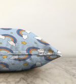 - Sonil-K-4899-Gorsel3 - Realhomes  Realhomes Mavi Zeminde Unicorn Gökkuşağı Dijital Baskılı Modern Raşel Kadife Kırlent Kılıfı Realhomes