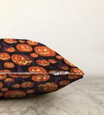 - Sonil-K-4904-Gorsel3 - Realhomes  Realhomes Siyah Zeminde Balkabağı Dijital Baskılı Modern Raşel Kadife Kırlent Kılıfı Realhomes