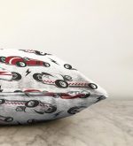 Realhomes Yarış Arabalı Dijital Baskılı Modern Raşel Kadife Kırlent Kılıfı Realhomes