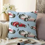 - Sonil-K-4908-Gorsel1 - Realhomes  Realhomes Yarış Arabalı Dijital Baskılı Modern Raşel Kadife Kırlent Kılıfı Realhomes