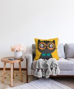 Realhomes Renkli Kedi Dijital Baskılı Modern Raşel Kadife Kırlent Kılıfı Realhomes