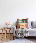 - Sonil-K-4919-Gorsel2 - Realhomes  Realhomes Renkli Kedi Dijital Baskılı Modern Raşel Kadife Kırlent Kılıfı Realhomes