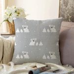 - Sonil-K-4933-Gorsel1 - Realhomes  Realhomes Bulutlara Sarılmış Ayıcıklar Dijital Baskılı Modern Raşel Kadife Yastık Kılıfı Realhomes