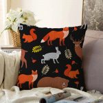 - Sonil-K-4948-Gorsel1 - Realhomes  Realhomes Sevimli Hayvanlar Desenli Dijital Baskılı Modern Raşel Kadife Yastık Kılıfı Realhomes