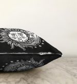 Güneş Ay Yıldızlı Dekoratif Raşel Kadife Kırlent Kılıfı Realhomes