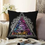 - Sonil-K-5002-Gorsel1 - Realhomes  Üçüncü Göz Motifli Özel Tasarım Dijital Baskılı Raşel Kadife Yastık Kılıfı Realhomes
