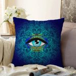 - Sonil-K-5004-Gorsel1 - Realhomes  Blue Eye Özel Tasarım Dijital Baskılı Raşel Kadife Kırlent Kılıfı Realhomes