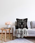 Realhomes Cow Head Özel Tasarım Dijital Baskılı Raşel Kadife Kırlent Kılıfı Realhomes